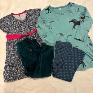 Tea Collection Lot Toddler Size 2 Cotton Dresses & Pants